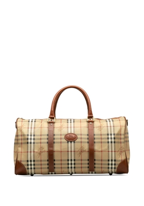 Burberry Pre-Owned Haymarket Check canvas travel bag - Brown