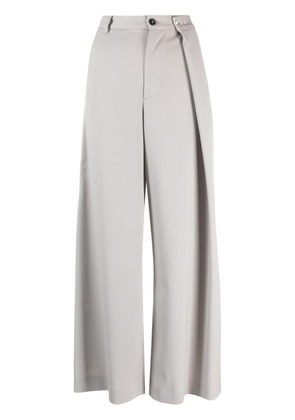 MM6 Maison Margiela pleated cropped trousers - Grey
