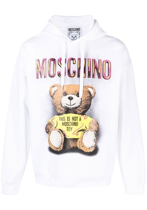 Moschino Teddy graphic-print hoodie - White