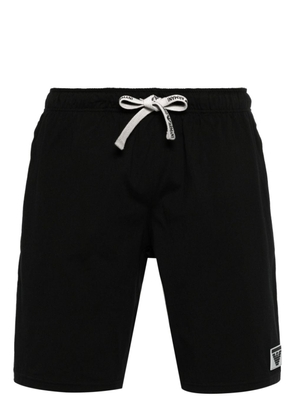 Emporio Armani appliqué-logo cotton shorts - Black