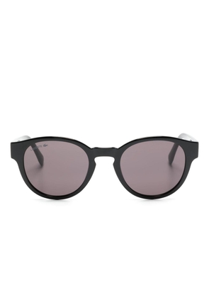 Lacoste logo-engraved round-frame sunglasses - Black