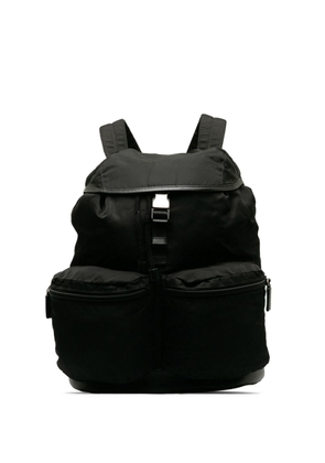 Prada Pre-Owned 2013-2023 triangle logo backpack - Black