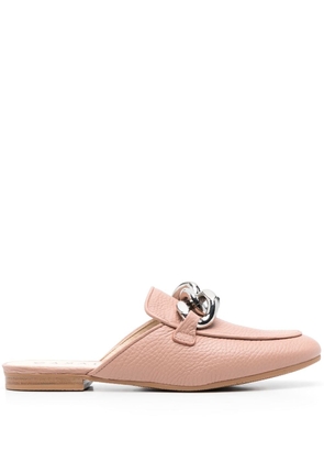 Casadei chain-detail leather slippers - Pink