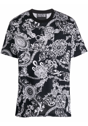 Versace Jeans Couture Baroque-print cotton T-shirt - Black