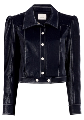 Cinq A Sept Ciara faux-leather jacket - Blue