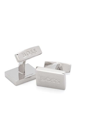 BOSS logo-engraved cufflinks - Silver