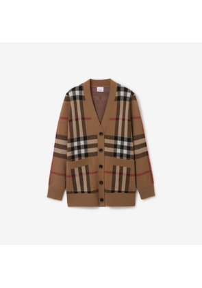 Burberry Check Wool Cashmere Cardigan