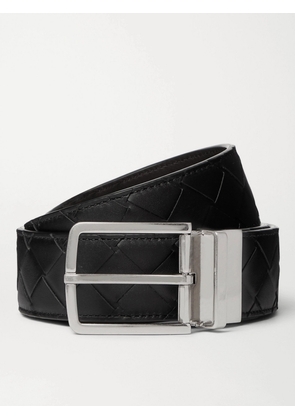 Bottega Veneta - 4cm Reversible Intrecciato Leather Belt - Men - Black - EU 85