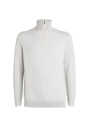 Sease Wool-Cashmere Quarter-Zip Sweater