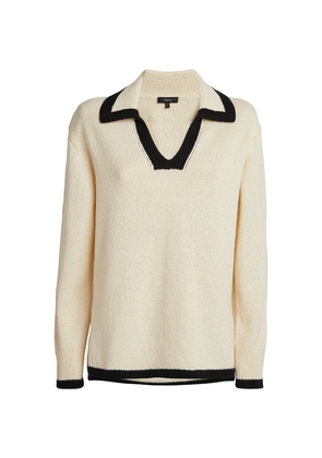 Theory Cotton-Blend Polo Sweater