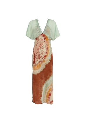 Hayley Menzies Silk Tie-Dye Maxi Dress