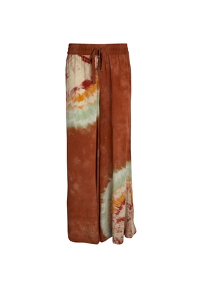 Hayley Menzies Silk Tie-Dye Wide-Leg Trousers