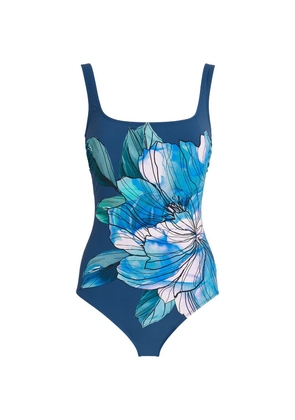 Gottex Floral Square-Neck Swimsuit