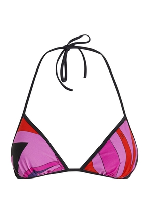 Pucci Marmo Print Triangle Bikini Top