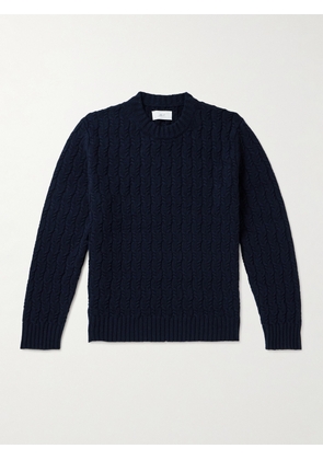 Mr P. - Cable-Knit Wool Sweater - Men - Blue - XS