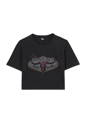 The Kooples Cotton Printed Cropped T-Shirt