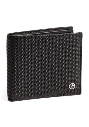Giorgio Armani Leather Wave-Embossed Bifold Wallet