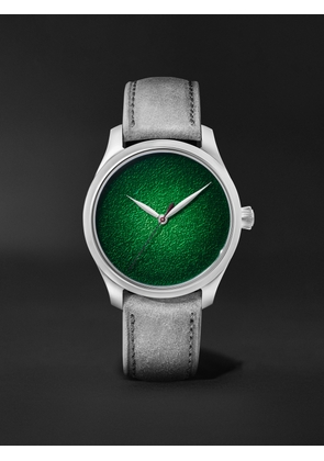 H. Moser & Cie. - Endeavour Centre Seconds Concept Automatic 40mm Stainless Steel and Leather Watch, Ref. No. 1200-1233 - Men - Green