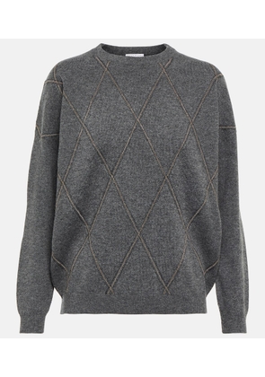 Brunello Cucinelli Sequined wool and cashmere sweater