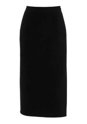 Carolina Herrera - Stretch-Wool Midi Skirt - Black - US 14 - Moda Operandi