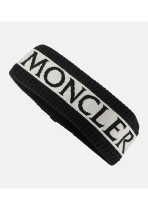 Moncler Logo cotton and wool headband