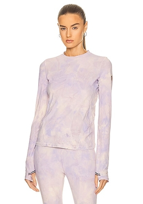 Moncler Grenoble Sweatshirt in Tie Dye Multi - Lavender. Size 1/S (also in 2/M).