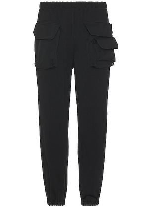 South2 West8 Tenkara Trout Sweat Pant in Black - Black. Size L (also in M, S, XL/1X).