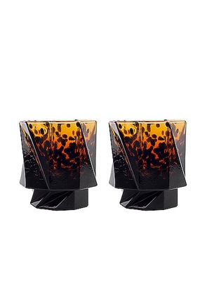 MAX ID NY Ghost Tumbler Pair in Leopard - Brown. Size all.