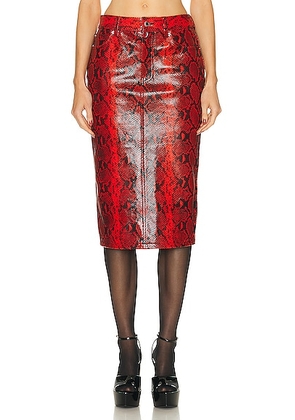 Alexander Wang Leather Pencil Skirt in Red - Red. Size 2 (also in 4).