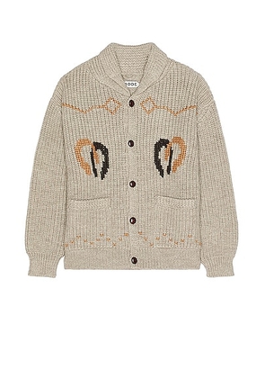 BODE Pony Cardigan in Tan - Tan. Size XL/1X (also in L).