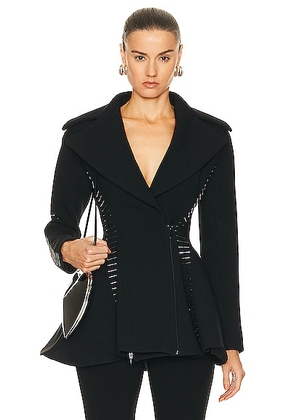 ALAÏA Fitted Jacket in Noir ALA?A - Black. Size 36 (also in ).
