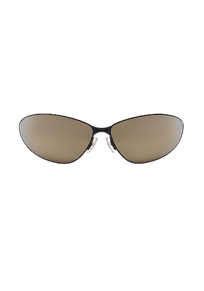 Balenciaga Razor Sunglasses in Matte Black - Black. Size all.