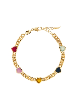 Missoma Jelly Heart 18kt Gold-plated Bracelet - Multicoloured 1