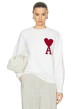 ami ADC Sweater in Off White & Red - White. Size M (also in ).
