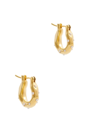 Joanna Laura Constantine Waves Mini 18kt Gold-plated Hoop Earrings