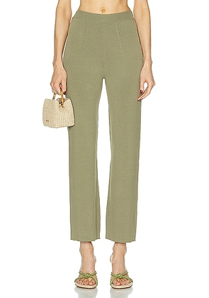 Cult Gaia Torina Knit Pant in Tea - Olive. Size L (also in S, XS).