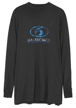 Balenciaga Logo-print Cotton top - Black - 1 (UK 8 / S)