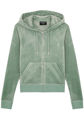 Juicy Couture Robertson Hooded Velour Sweatshirt - Green - M (UK12 / M)
