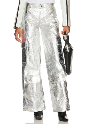 Deadwood Prowress Cargo Pants in Metallic Silver. Size 36, 42.