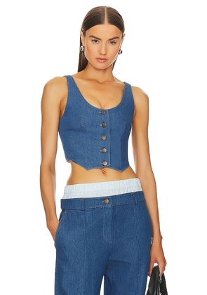 Aya Muse Cosa Vest in Blue. Size S, XXS.