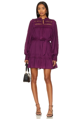 Cleobella Musette Mini Dress in Purple. Size M, XL, XS.
