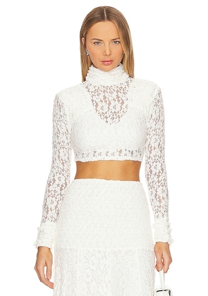 Alexis Scarlette Crop Top in White. Size S, XS.