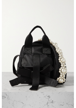 Simone Rocha - Mini Embellished Canvas Shoulder Bag - Black - One size
