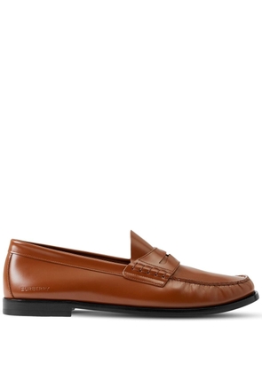 Burberry coin detail penny loafers - Brown