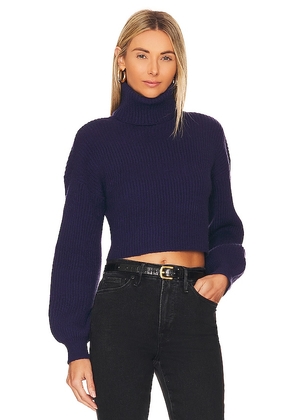 MORE TO COME Sloane Turtleneck Sweater in Navy. Size M, S, XS.