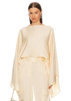 L'Academie Frederika Cape Top in Nude. Size XS/S.