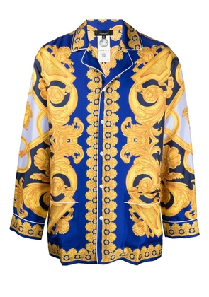 Versace baroque-pattern print pyjama top - Blue