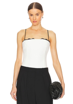 The New Arrivals by Ilkyaz Ozel Noelie Corset Top in White. Size 40/L, 42/XL.