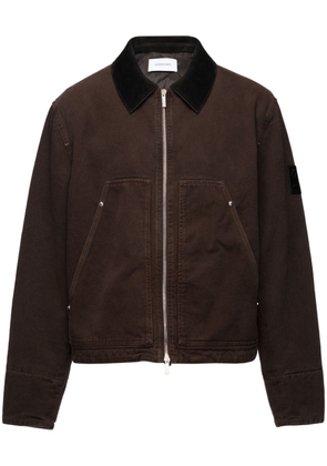 Ferragamo classic-collar zipped bomber jacket - Brown