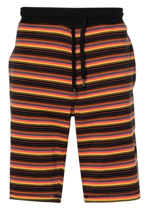 Paul Smith striped straight-leg track shorts - Black
